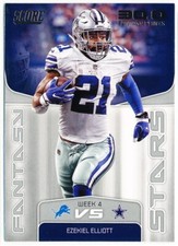 2019 Panini Score Football Ezekiel Elliott Fantasy Stars #FS-17 Dallas Cowboys
