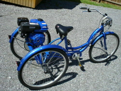 adult 3 wheeled bicycle Maxfoot MF-30 Electric Tricycle 750W 48V 20Ah 20" Step-Thru Fat Tire Electric Trike,Neptune Blue