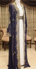 Sale Luxury Moroccan Kaftan Dubai Farasha Abaya Long Gown For Women Dresses 561