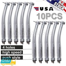 10Pcs Dental High Speed Handpiece Push Button Turbine 4 Hole NSK Pana Max Style