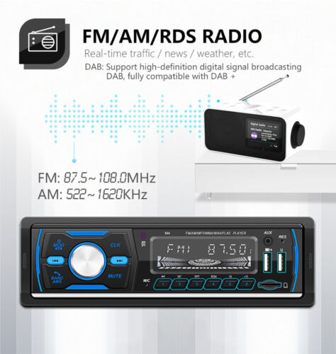 DAB+ Autoradio RDS AM FM Bluetooth Freisprecheinrichtung 2 USB SD AUX IN 1 DIN - Bild 4 von 17