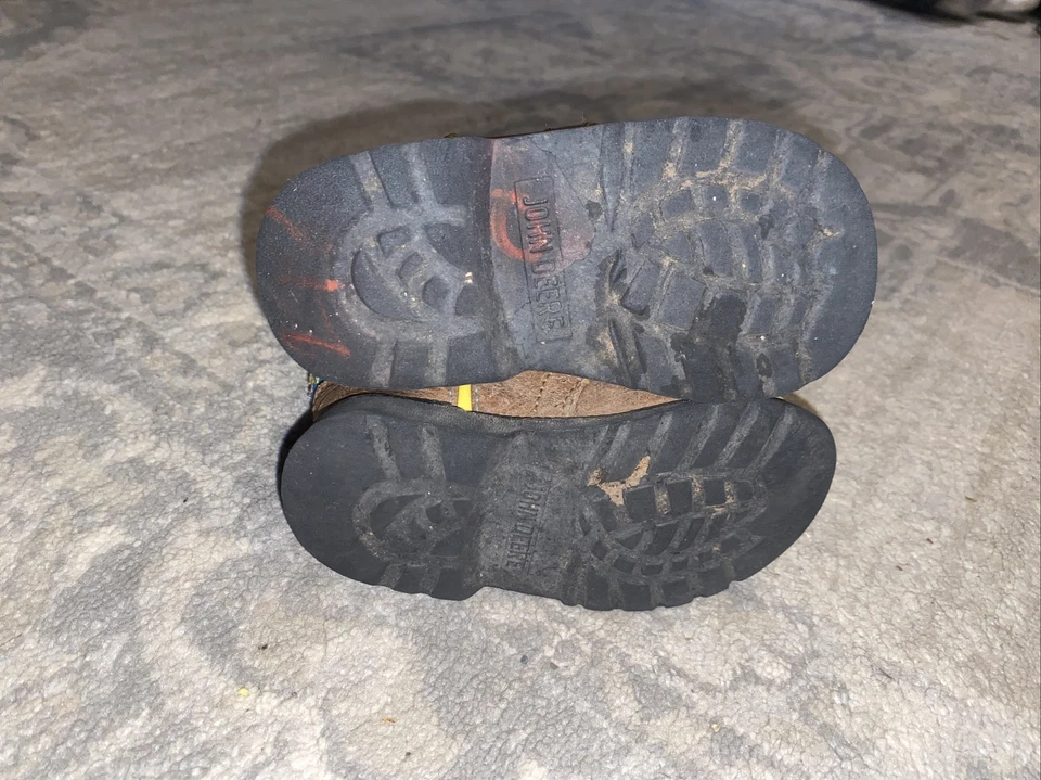 John Deere Bebé Infante Botas Johnny Poppers Pull On Marrón Azul Floral Talla 5 Foto 4 de 4