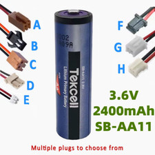 2400mAh 3.6V 14500 Li-ion Battery Non-rechargeable AA SB-AA11 With Plug F/ PLC