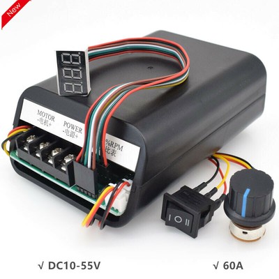 EQ89 PWM DC Motor Speed Controller Speed Switch Forward Reverse Input DC 10-55V 