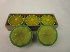 NEW Limes Fruit Floating Candles Set of 5
