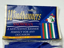 Christmas SNOWMAN Decorative Flag Wind Banner New Creative Enterprises Vintage