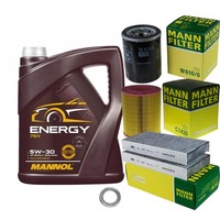 Inspektionspaket 5L Mannol Energy 5W-30 FüR Honda CR-V II 2.0 FR-V Civic VII