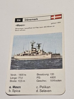 Minenleger Moen  - Militäry   - Einzelkarte - Quartett  (4)