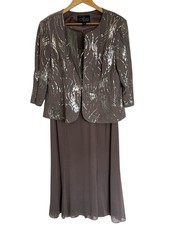 Alex Evenings Petite Sequin Mock Two-Piece Dress with Jacket 16P