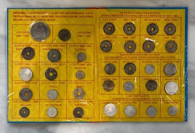 コレクション Coins Collection Indochine Annam Vietnam INDOCHINE-ANNAM VIETNAM Antique & Vintage Coin Collection 34 Coins