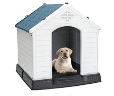 Dog House Indoor Outdoor Plastic Durable Dog House Insulated Puppy Shelter Blue