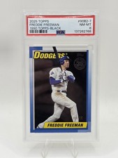 Freddie Freeman Black /10 '90 Topps 2025 Topps 1990 PSA 8 Los Angeles Dodgers