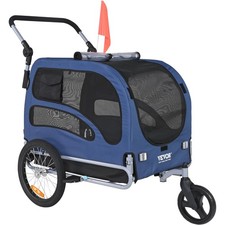 Remorque de Vélo Chien Pliable Charge 45 kg Poussette d'Animaux