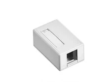 41089-1WP Leviton Surface-Mount QuickPort Box, 1-Port, White