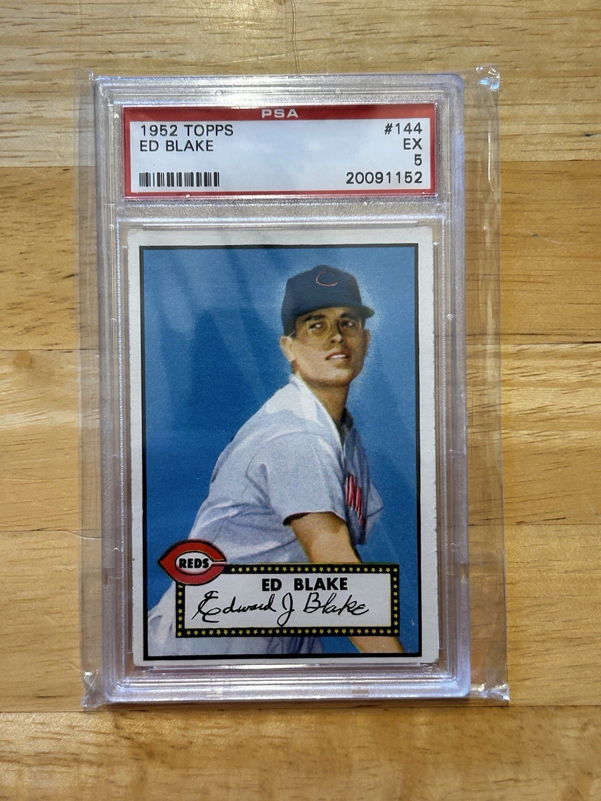1952 Topps Ed Blake PSA Graded  EX 5 Cincinnati Reds  #144