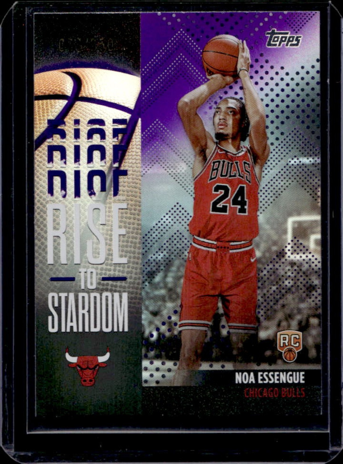 2025-26 Topps Noa Essengue Rise to Stardom RC Purple Rainbow Rookie #/250 Bulls