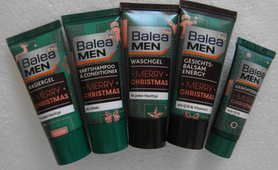 5er Set Balea Men - Gesichts Balsam + Serum Waschgel , Bartshampoo & Conditioner