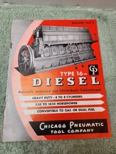 Type 16-CP Diesel Bulletin 764-2 Train Engine Chicago Pneumatic Tool Company