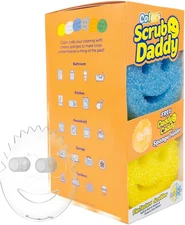 6 Kitchen Sponges & 1 Daddy Caddy Dish Sponge Holder - BPA Free & Made with Poly
