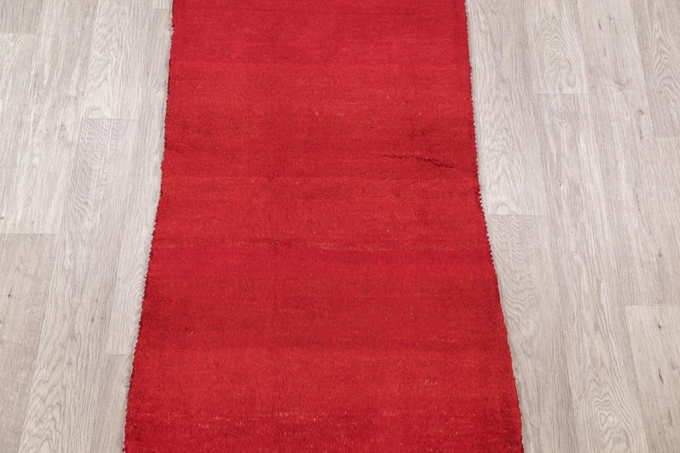 Solid Modern Gabbeh-Style Läufer 0.9x1.8m Handgefertigt Wolle Teppich - Bild 3 von 4