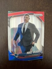 2025 Panini Prizm Mike Vrabel #110 Red White & Blue Prizm New England Patriots