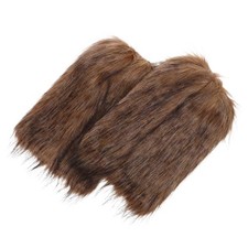 1 Pair Women  s Fuzzy Leg Warmers - Winter Fur Boot Cuffs Covers - Faux Fur