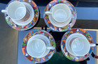 Vitromaster Metropolitan Espresso Cups and Saucers Set of 4 Vintage 1991 Pop Art — photo 8