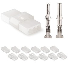 Molex 3 Pin Connector Kit - 6 Pairs Male Female 062" Receptacles for 18-24AWG