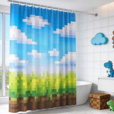 Shower Curtain for Bathroom, Washable with Hooks, Funny Bathroom Decor 72X72 I