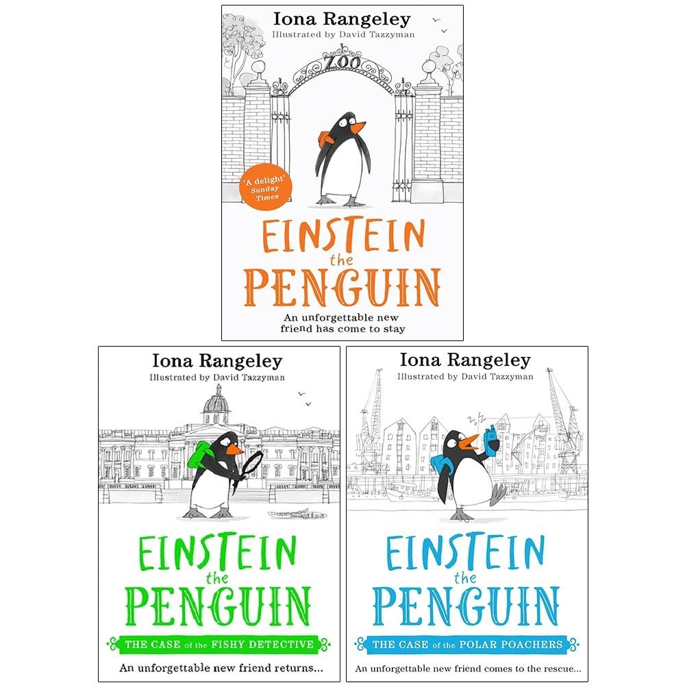 Einstein the Penguin Series 3 Books Collection Set By Iona Rangeley  Detective