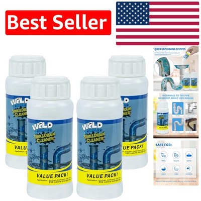 4-Piece Wild Tornado Powerful Drain Cleaner Powder for Quick Pipe Unclogging