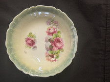 German luster pink rose 5 1/4" berry bowl