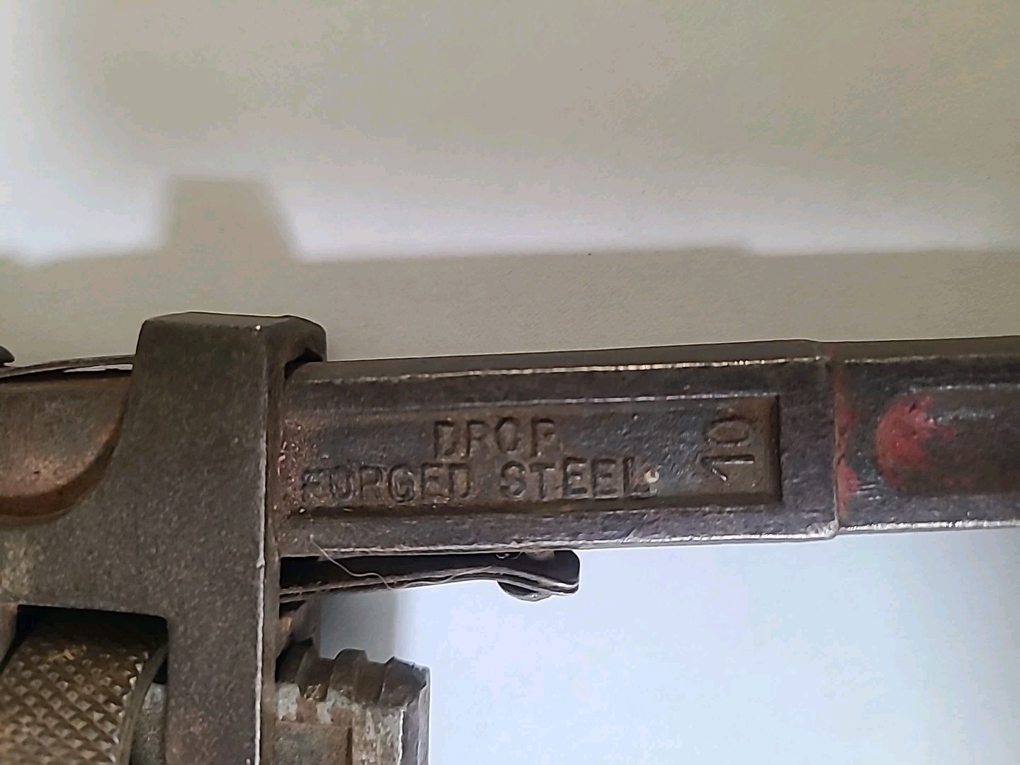 Vintage Drop Forged 10” Wrench unknown manufacturer "drop forged Steel" stamped