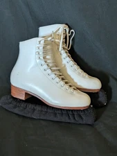 Riedell Figure Skates 220 Boot MK 9 2/3 White Red Wing M 5.5