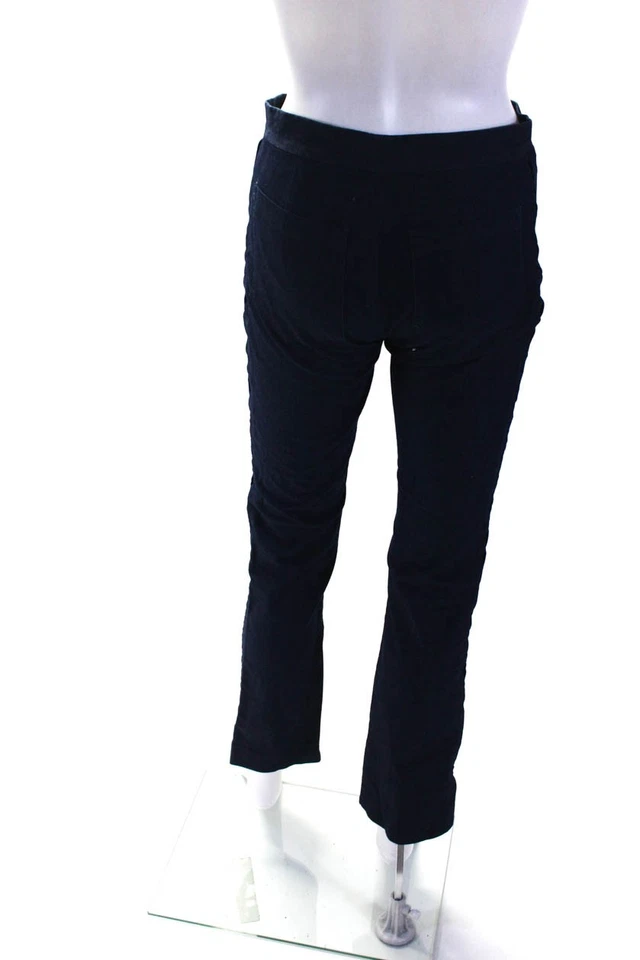 Pantalón Club Monaco Mujer Algodón Denim Tiro Bajo Pierna Recta Azul Oscuro Talla 2 Foto 3 de 4