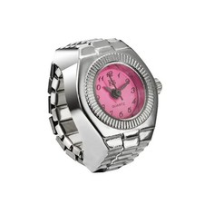 Vintage Punk Finger Watch Mini Elastic Strap Alloy Watches Couple Rings Jewelry