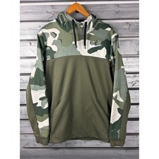 Nike Dri-FIT Mens Camo Hoodie Olive Green Training Pullover Sweatshirt Large L