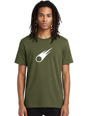 Comet-2 Mens Graphic Tee, 100% Cotton, Casual Summer Wear