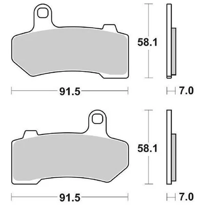HARLEY DAVIDSON VRSCD Night Rod 1130 Jeu Plaquettes Frein Arrière SBS 830 - Photo 1/4