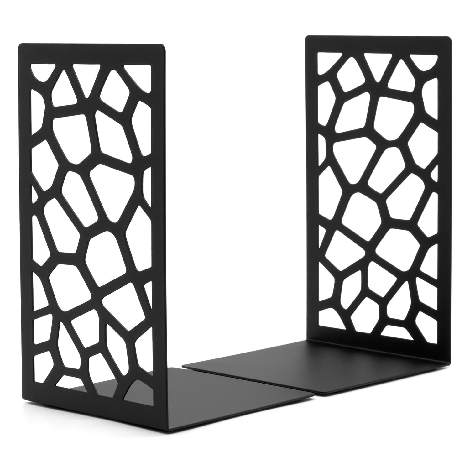 Book Ends Metal Heavy Duty Abstract Shelf Bookends Home Office Shelves 2 Set UK