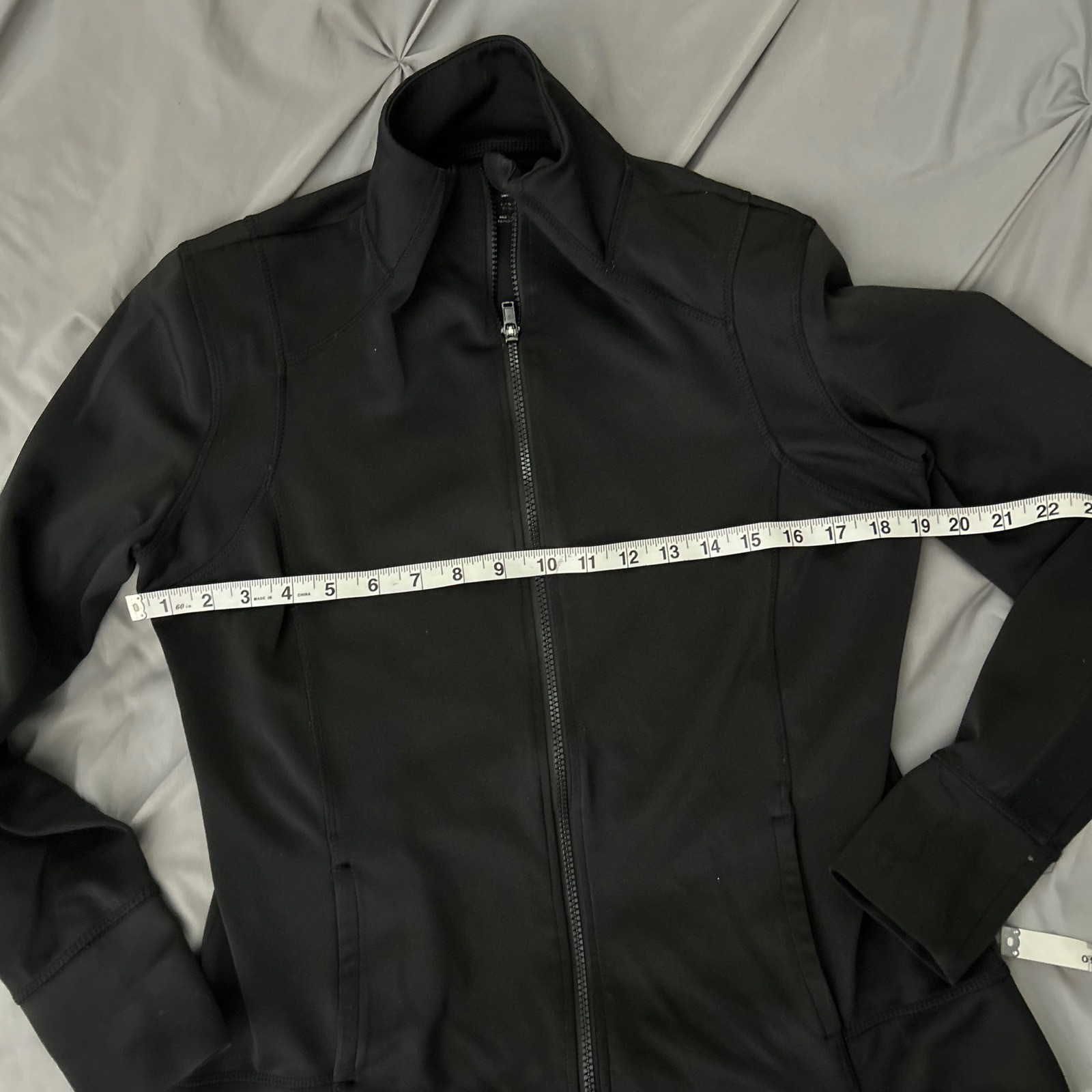 Layer 8 Black Athletic Full Zip Jacket Womens lar… - image 4