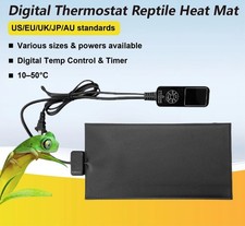 Reptile Heating Mat Thermostat Digital Under Tank Heater Pad IPX7 110-220V Plug