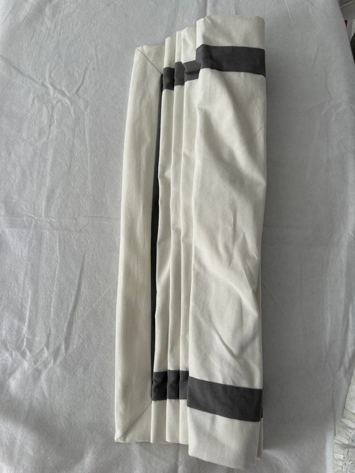 Restauración Hardware Bebé Niño Marfil Gris Forrado con Bandas Tono Romano 32 x 64 Foto 2 de 4