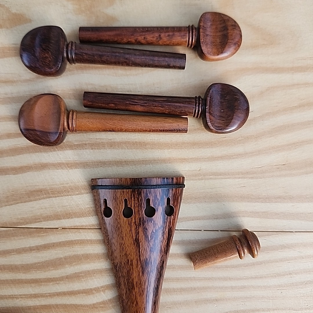 Voila Snakewood  Parts Accessories Set  Pegs/ Endpin/Tailpiece/Chinrest