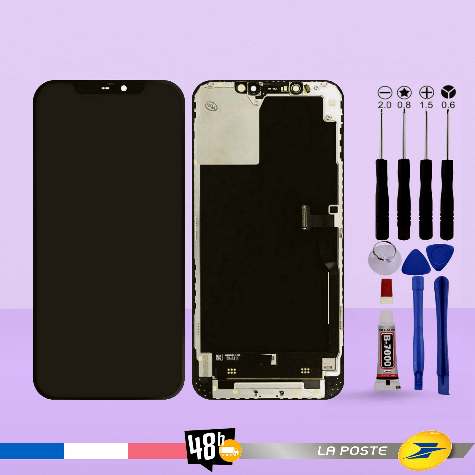 Écran LCD iPhone 12 Pro Max Noir Complet avec Outils de Montage – Neuf