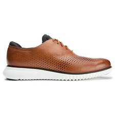 Cole Haan Mens Zerogrand Laser Wingtip Lace-Up Shoes Tan