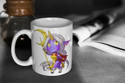 League Of Legends Cute Chibi Soraka Gaming White Coffee Mug Size 11-15oz