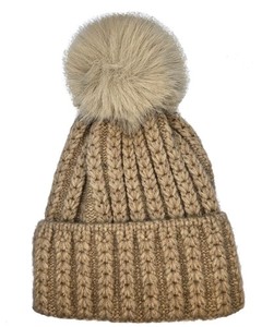 NWOT Norla Canada Alpaca Blend Knit Beanie w/Faux Fur Pom Women\'s OS Norla Canada WOOL ALPACA Blend Women main image 3