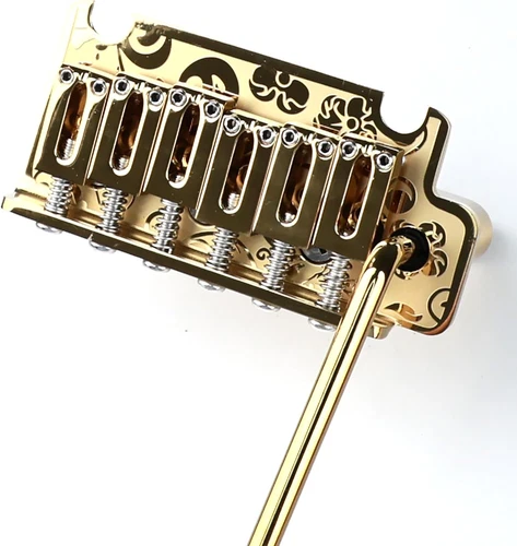 Gold 2 Point Engraved Guitar Bridge Tremolo System Fit Strat ST