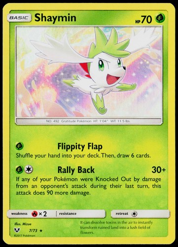 Shaymin 7/73 Shining Legends NM Holofoil